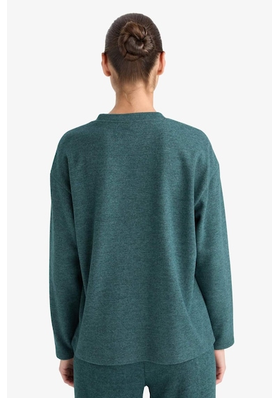 Defacto Relax Fit Bisiklet Yaka Sweatshirt F1013ax25augn650 Yeşil