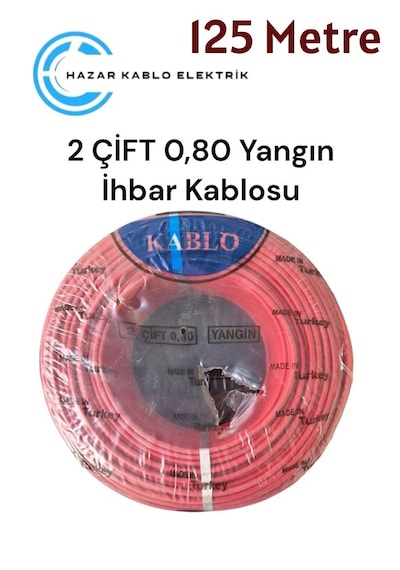 Yeşim Kablo 2x2x0.80 Mm+0.50 Yangın Alarm Kablosu 125 Metre