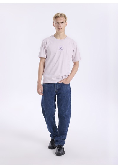 Jack & Jones Lila Erkek %100 Pamuk Regular Fit T-shirt 12307781 Jorwıldlıfe Tee Crew Bss26