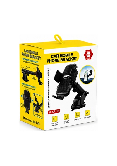 Exe H-xp118 Vakumlu Araç İçi Telefon Tutucu Dashboard Ve Cam Uyumlu 360 Döner