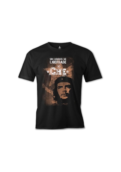Che Guevara City Baskılı Sİyah Erkek Tshirt 001