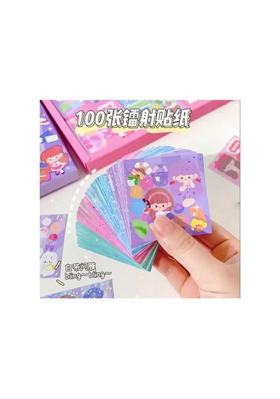 Momojan Fashion Temalı 100 Yaprak 4 Bölmeli Sticker Seti Bullet Journal