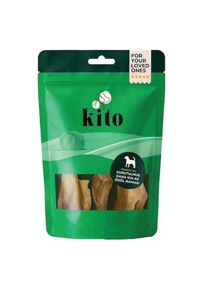 Kito Kurutulmuş Dana Kulak Çiğnemelik Doğal Glutensiz Organik Köpek Ödül Maması 100 G