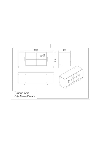 Yurudesign Vario ABCEF Ofis Büro Masa Takımı VO16-BA Barok-Antras