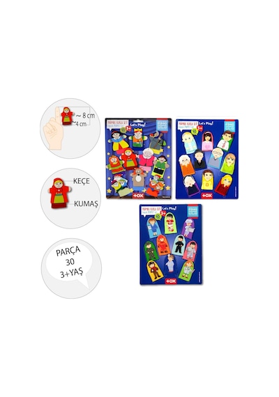 3 Set - 30 Parça Tox Masal Kahramanları. Meslekler ve Aile Bireyl