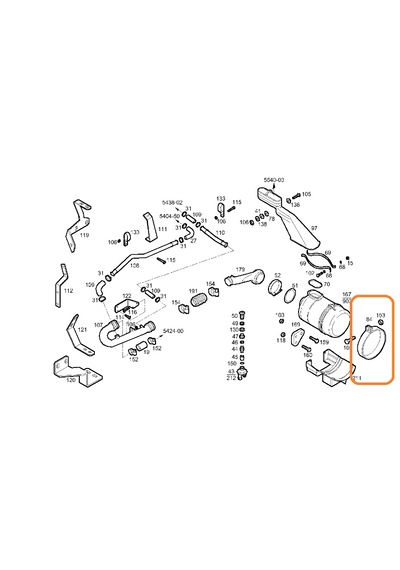 Iveco-stralıs-kelepçe, Hava Filtre Kabı Bağl.