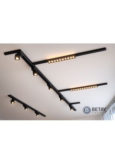 Zmr Mercekli Lineer Ray Spot 10w 900lm Siyah Kasa Lineer Led Ray Aydınlatma Beyaz