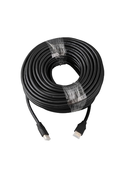 Fully G-507k Plastik Düz Siyah 25 Metre Gold Poşetli Hdmı Kablo 4434
