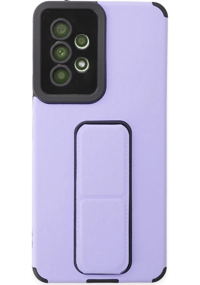 Ilkeshop Newface Samsung Galaxy Uyumlu A53 5g Kılıf Mega Standlı Silikon - Lila LİLA