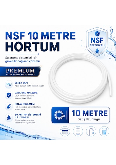 Nsf Sertifikalı Premium 6 Lık Su Arıtma Hortumu 10 Metre 608696155