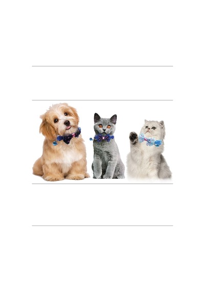 Papyonlu Kedi Ve Küçük Irk Köpek Boyun Tasması Çıngıraklı Kırmızı