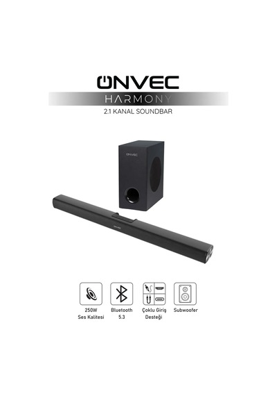 Onvec Harmony Bluetooth Usb Optik Girişli Kablolu Subwoofer Ev Sinema Hoparlör Sistemi