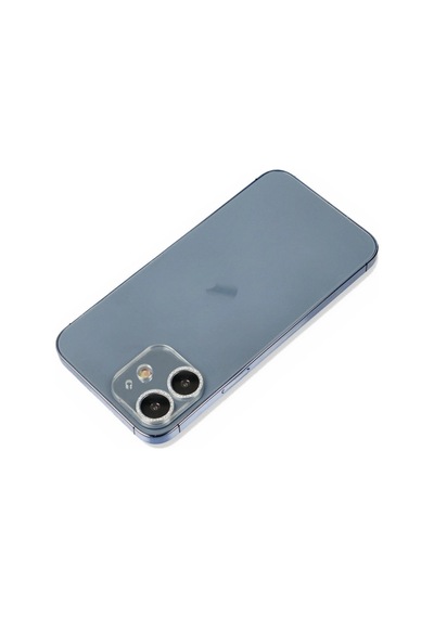 Apple, Uyumlu iPhone 12 Shine Kamera Lens Koruma Cam - Gümüş