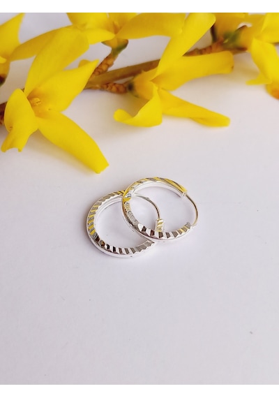 Keskin Gümüş Kalemli Tragus Helix Küpe
