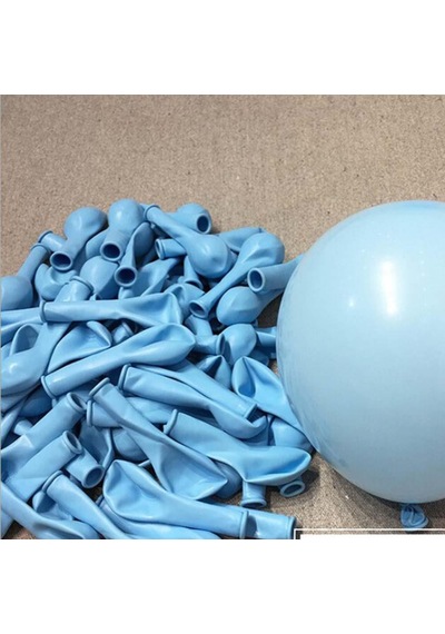 5 İnç Makaron Mavi Mini Balon 10 Adet