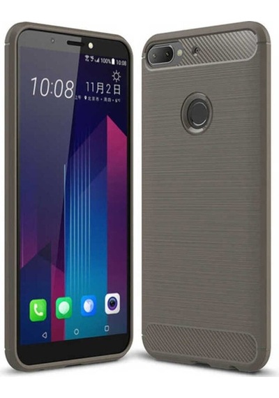 Htc Desire 12 Plus Kılıf Zore Room Silikon Kapak Gri