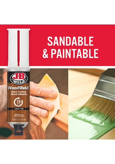 Jb Woodweld Şırınga 25ml Ahşap Onarıcı Ve Ahşap Yapıştırıcı Hızlı Süper Güçlü Yapıştırıcı