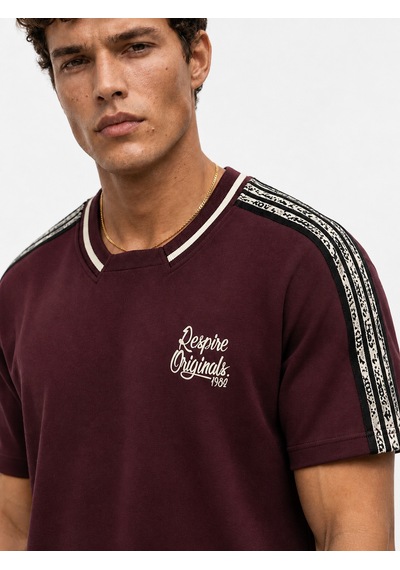 Respire Erkek Originals Şerit Detaylı Regular Fit Eşofman Takımı Bordo