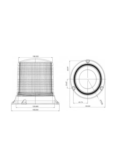 Sarı Flashlı Tepe Lamba Büyük Boy Mıknatıslı Çakmaklık Uçlu 12v/24v