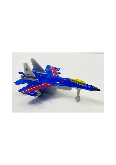 Metal Savaş Uçağı Mavi Işıklı Sesli F16 Model Uçak Askeri