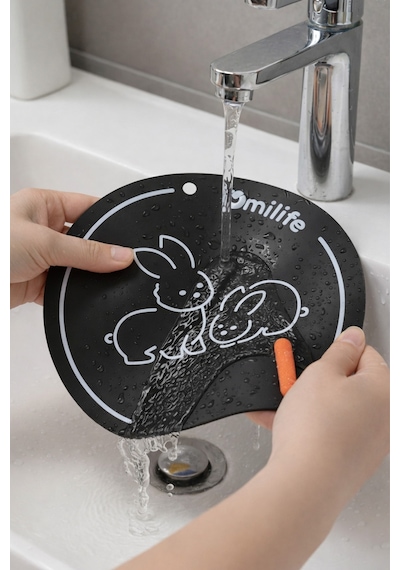 Siyah Renk Banyo Ve Mutfak Lavabo Koku Önleyici Gider Koruyucu Silikon Sızdırmaz Ped
