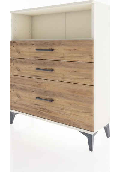 Arges Şifonyer Tek Raflı 3 Çekmeceli 88x30x106 Aytaşı-çam Aytaşı