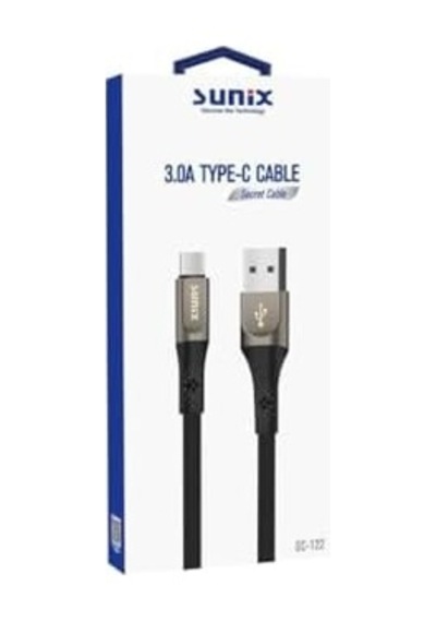 3.0a Usb-a Type-c Örgülü Secret Data Ve Şarj Kablosu Sc-122