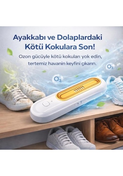 Şarjlı Ozonlu Buzdolabı Koku Giderici Sterilizasyon Koku Giderici Araç, Ayakkabılık Banyo İçin Kötü Koku Giderici