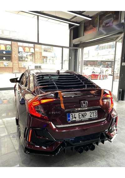 Honda Civic Fc5 Arka Cam Vizörü P.Black (Plastik)