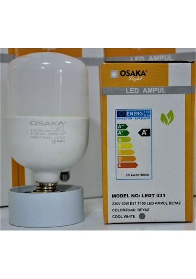 30 Watt Led Ampul Beyaz 6500 K E27