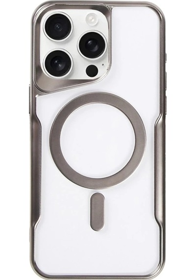 Cosmotex Newface Apple iPhone Uyumlu  14 Pro Max Kılıf Boyi Magsafe Silikon Kapak - Titan Gri