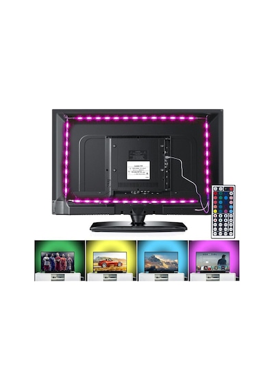 8875 Sese Duyarlı Led Ambiyans Tv Arkası & Dekoratif Aydınlatma / Usb Tak Çalıştır / Uzaktan Kumanda Diğer