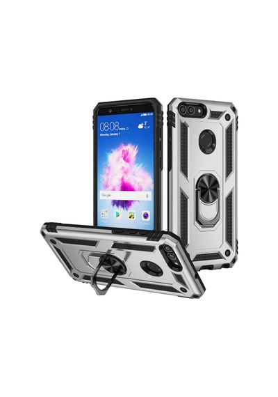Huawei P Smart Kılıf Vega Tank Standlı Yüzüklü Mıknatıslı
