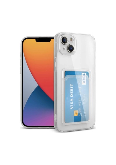 Apple Uyumlu   iPhone 13 Kılıf Kart Şeffaf Silikon - Şeffaf