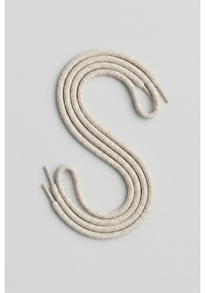 Last İcon Bej Beyaz Benekli Örgü Ayakkabı Bağcığı 120 Cm Bej/beyaz