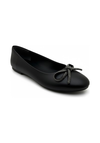 Dosa Shoes Kadın Fiyonklu Babet-siyah Süet Siyah