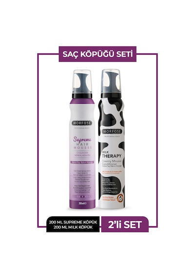 Saç Köpüğü 2 Li Set Milk+süprem