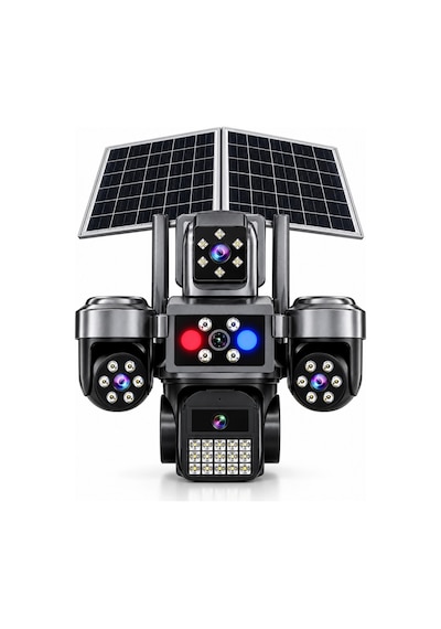 Hieasy 85-gz 8mp 4 Kamera 4g Solar Sim Ptz Sesli Akıllı Hibrit Zoom Güvenlik Kamera 7/24 Koruma