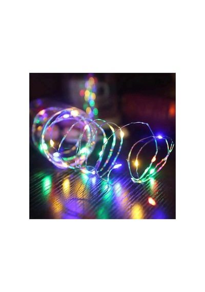 Gd957 Şerit Pilli Aydınlatma 3 Metre 30 Adet Rgb Peri Led
