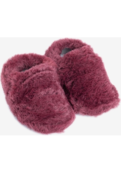 Furry Furry Bordo Kürk Barefoot Patik-bordo Kürk