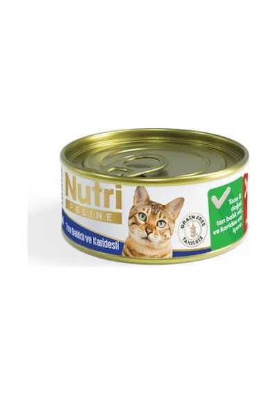 Nutri Feline Ton Balıklı ve Karidesli Konserve Yetişkin Kedi Maması 85 G