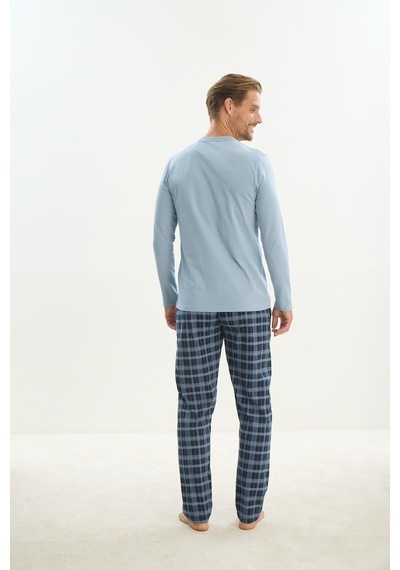 Sevim Erkek Uzun Kol Açık Mavi Pijama Takım C6t4n4o9 001