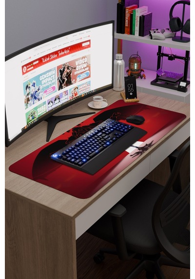 Ultrakill Kaymaz Dikişli Kauçuk Oyuncu Mousepad V5 - 90x40 Xxl Gaming Mouse Pad Fare Altlığı