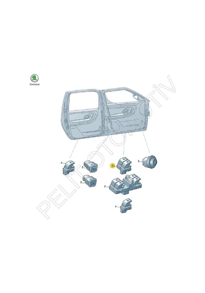 Octavia Sol Cam Açma Düğmesi 1z0959858 2009-2013