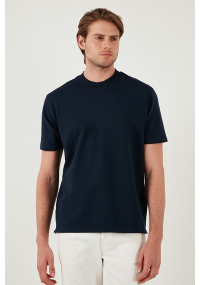 Buratti Pamuklu Bisiklet Yaka Relaxed Fit Basic Erkek T Shirt 5902610 Indigo