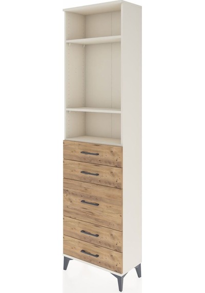 Arges Dolap 3 Raflı 5 Çekmeceli 60x30x221 Aytaşı-çam Aytaşı