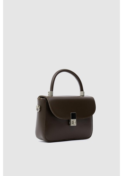 Shule Bags Cobble Small Çapraz Çanta Kahve Kahve
