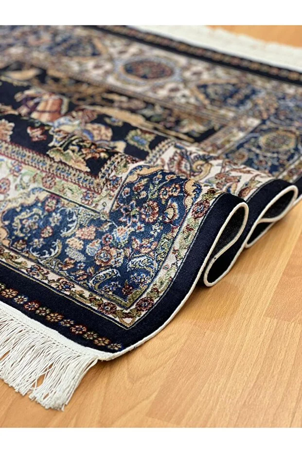 Mevlana Bazaar Şehname Motifli 400 X 600 Cm İpek Halı Siyah