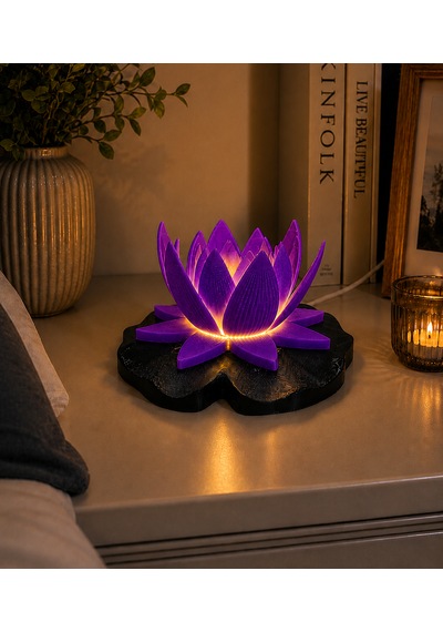 Lotus Gece Lambası Mor