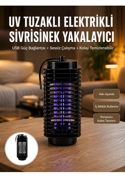 Kimyasal İçermeyen Uv Işıklı Böcek Ve Sivrisinek Kapanı - Güvenli Kullanım Yeni Nesil